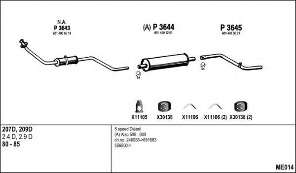 FENNO ME014 Exhaust System